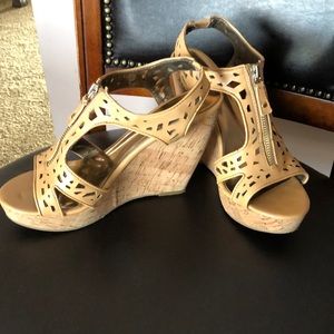 Carlos high wedge sandals by Carlos Santana